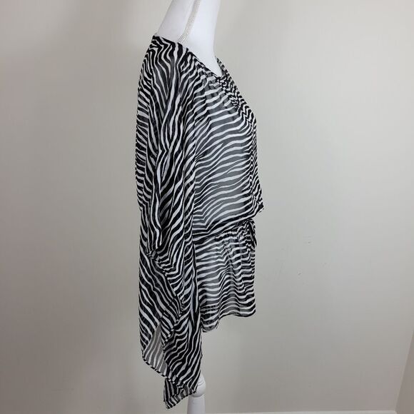 Michael Kors Zebra Print Blouse S/M#012 - Picture 9 of 13
